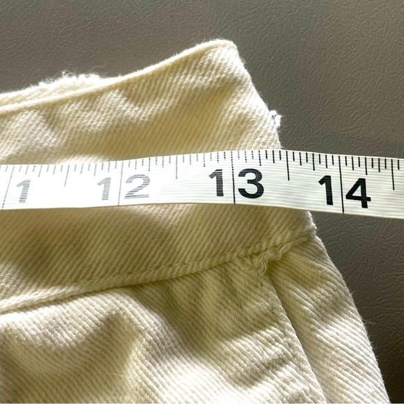 Bergamo Vintage 80’s High-Waisted Shorts | Cuffed Hem | 100% Cotton | Off White - Picture 9 of 11